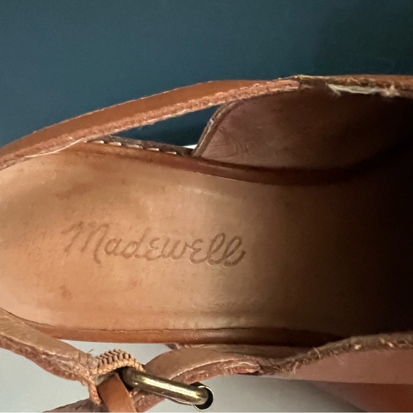 Madewell Caramel Leather Booties with Strap Size 7 - Picture 5 of 7